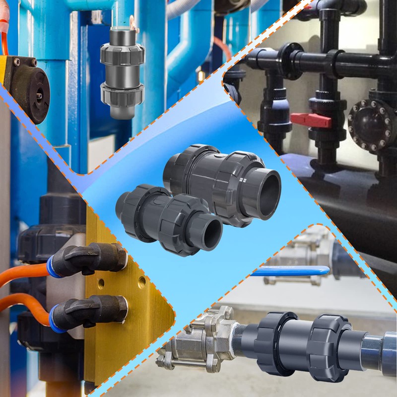 PVC True Union Check Valve, 3/4’’ Slip Swing Full Port