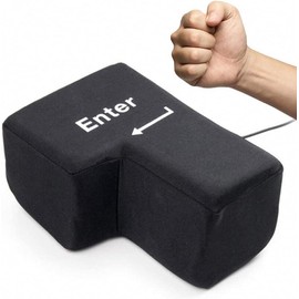 【YUTUOXINGQI】Stress Relief BIG ENTER Giant Enter Key Pillow Stress Relief Healing Enter Button Computer PC BIG Return Key Button Approx. 1700x USB Funny Gadget Cushion Gift Large Pillow Hugging Pillow