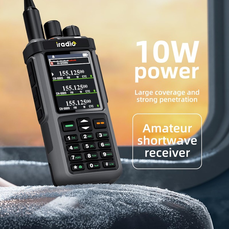 SHJ iradio UV-98Plus Ham Two-Way Radio | 10W High Powe