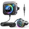 JOYROOM 66W Bluetooth Car Adapter with HiFi Bass LED Light