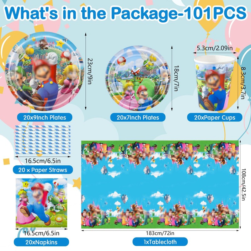 Luclay Children's Party Tableware