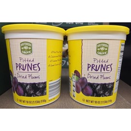 Southern Grove Pitted Prunes Dried Plums 18oz 510g (Two Jars)