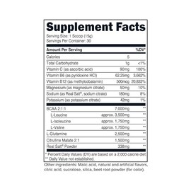 Primaforce Primaforce BCAA Powder (Watermelon) - 7000MG 2:1:1 BCAAs, 30 Servings, Post-Workout Recovery Drink with Amino Acids and Real Salt for Men & Women