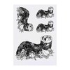 4 x 'Flower Ferret' Temporary Tattoos - Water Resistant, Skin-Safe,