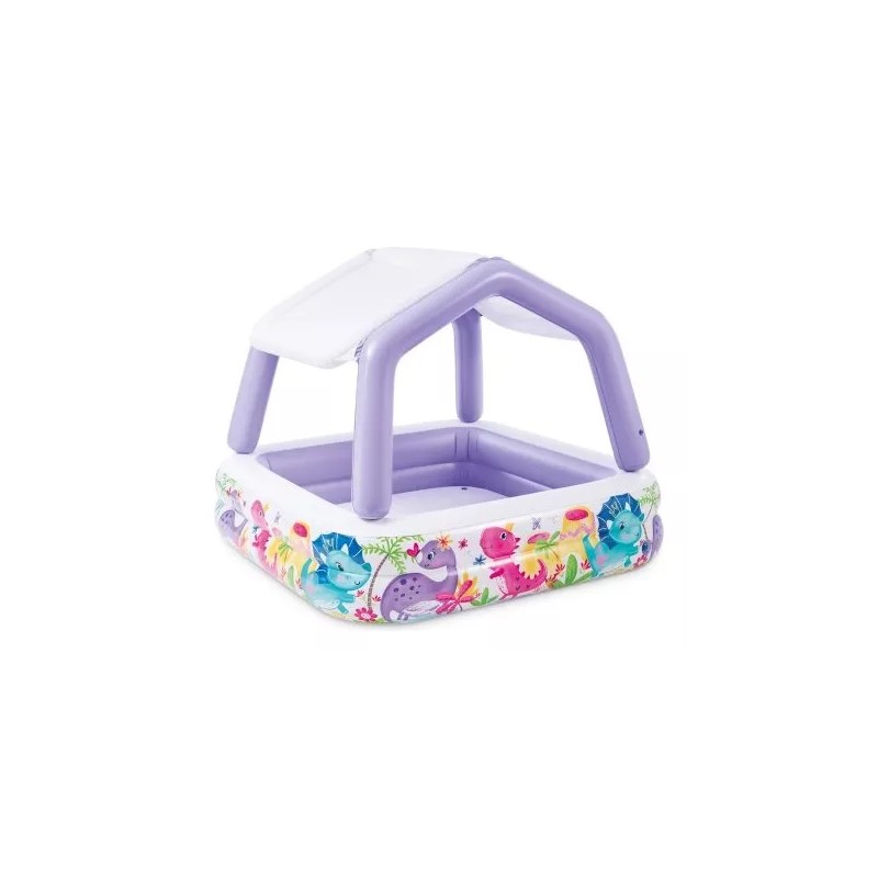 Intex Parasol Morado Piscina Diseño Dinosaurios 57470np