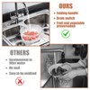 Draining Basket, Plastic Fruit Drainer Container with Foldable Handle 2
