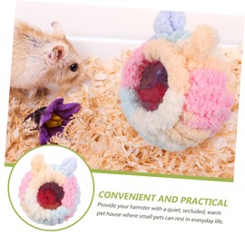 Totority Warm Small Animal Nest Cozy Hamster House Sturdy Plush Hideout for Guinea Pigs Chinchillas Rabbits Breathable Comfortable Winter Bed Pets