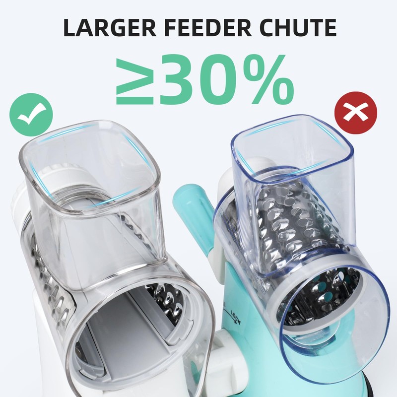 REDPANT 5 in 1 Rotary Cheese Grater, Manual Hand Crank