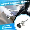 X AUTOHAUX 1 Set Front Door Lock Cylinder Set Kit