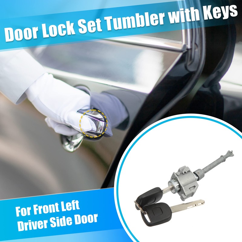 X AUTOHAUX 1 Set Front Door Lock Cylinder Set Kit