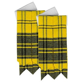 DSS KILTS Scottish Kilt Hose Flashes for Men-Socks Flashes for Men (Acrylic Wool, Modern MacLauchlan)