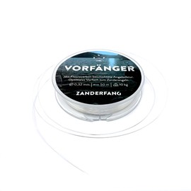Zanderfang - Zander leader fluorocarbon - fishing line for zander and perch - leader line leader - 0.32 mm - 50 m