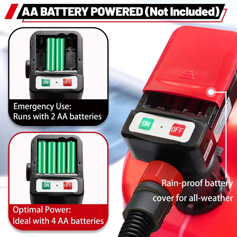 PUMPTOR Fuel Transfer Pump Battery Powered: 4 Adapters for Most