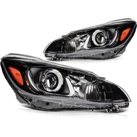 FINDAUTO Headlight Assembly Left Driver Side and Right Passenger Side Compatible with 2019-2021 Chevy SPARK 42704896 GM2503509 42704893 GM2502509 Clear Lens