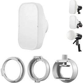 GODOX ML-CS1625 Softbox Diffusion Dome Kit with 3 Adapters, Foldable Diffuser for GodoxV1 Series V1 ML30 ML60BI AD200PRO AD300PRO 400PRO V Compatible with 850III V860III TT685II TT600