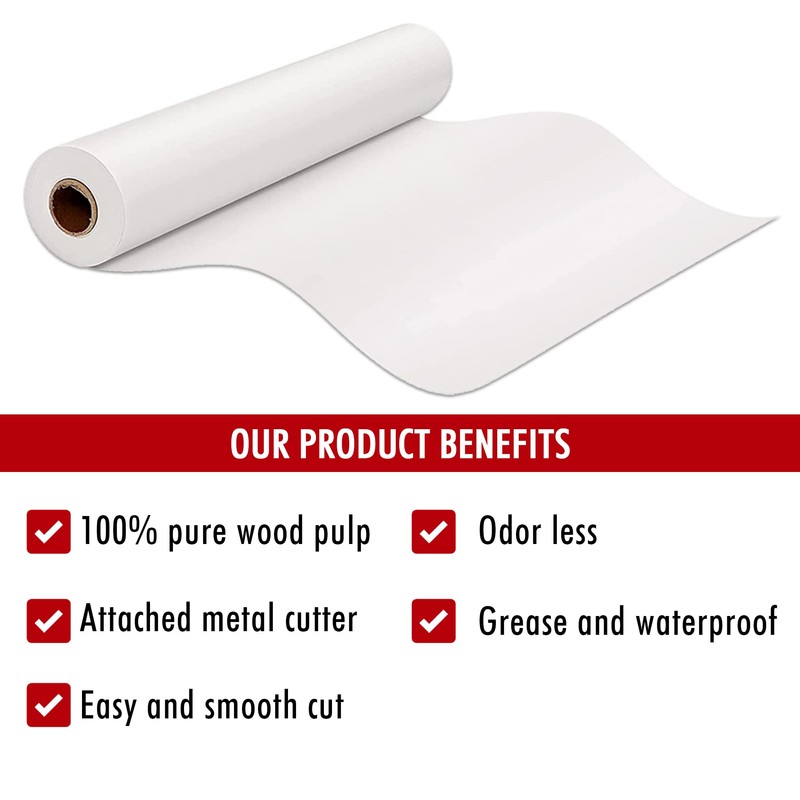White Parchment Paper Roll for Baking - Non-Stick Parchment Paper