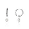 Limerencia Titanium Hoop Earrings with Pendant, G23 Medical Hypoallergenic Hanging
