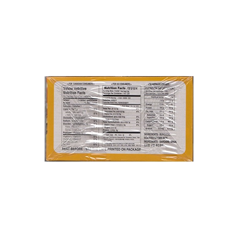 Burdock Tea - 100 Bags Gluten Free, Vegan