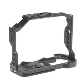 FOTGA Camera Cage for Canon EOS R50 Camera, Aluminium Alloy Video Vlogging Camera Cage Rig, Integrated NATO Rail Cold Shoe 1/4 Inch 3/8 Inch Thread and Quick Release Plate for Arca Swiss Standard