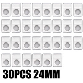 30Pack Holder Protector Coin Display Slab 24MM Fit for NGC PCGS Grade Collection Box