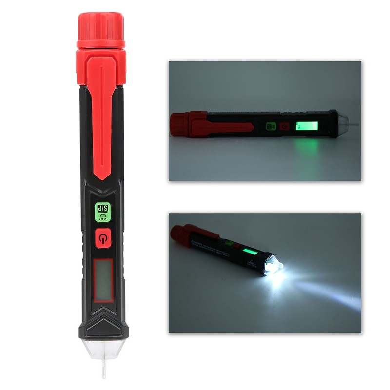 HT100P HandHeld NonContact Intelligent Test Pen Voltage Detector with Flashlight