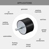 sourcing map Rubber Bearing M12 Male/Female Vibration Insulator Shock Absorber