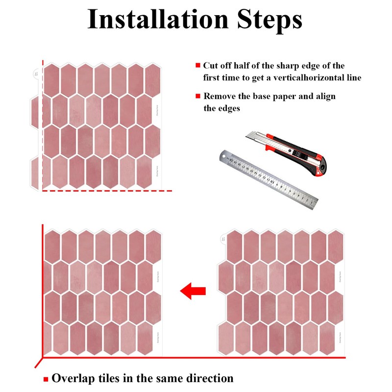 GRIPRO Peel and Stick Backsplash – Wall Tile for Kitchen