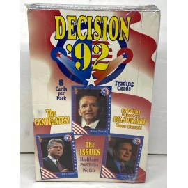 1992 Decision '92 Trading Card Box 36 Packs Sealed Bill Clinton George Bush