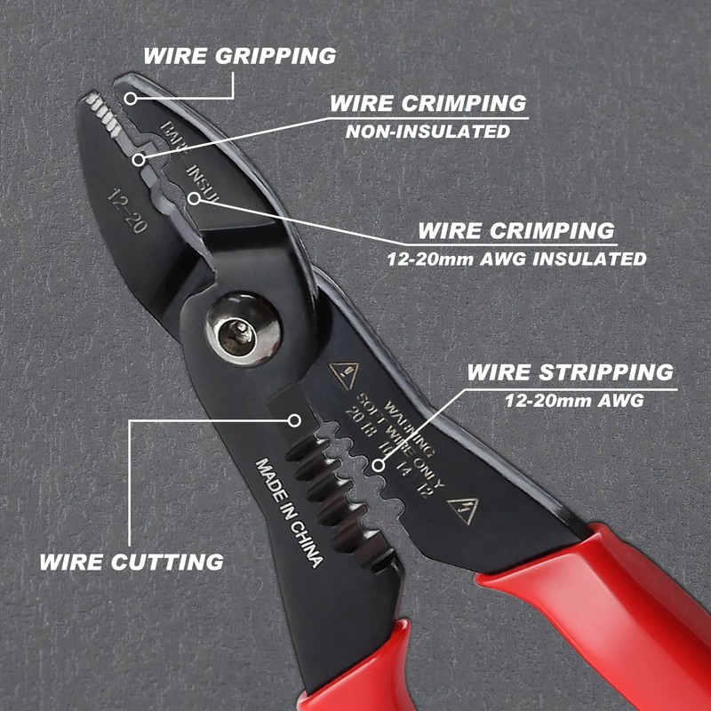 GOLD DEER Electrical Pliers, Giboshi Terminal, Range of Use, AWG