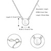 Brilove 925 Sterling Silver Initial L Necklace Double Side Round