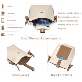 SENDEFN Leather Small Crossbody Bags for Women Phone Purse Minimalism Cell Phone Bag with Card Slot