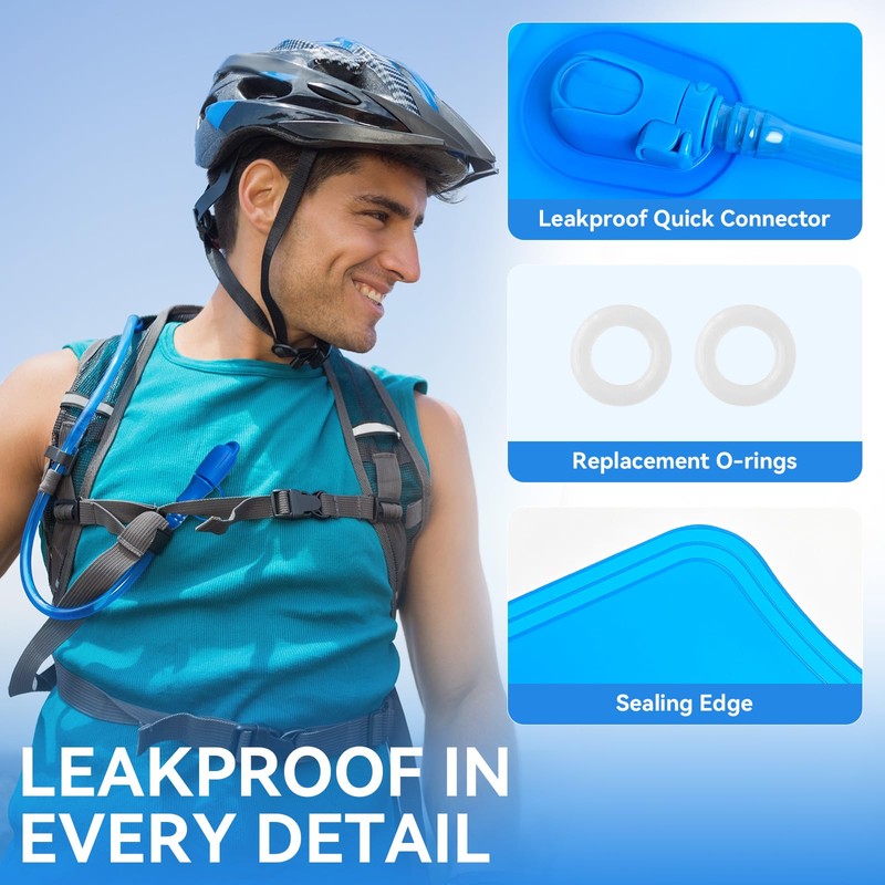 AXEN Hydraiton Bladder 2L, Large Opening Leak Proof Water Bladder,