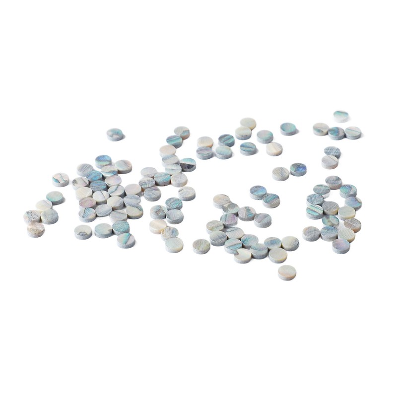 100Pcs Fretboard Dots Natural Abalone Shell Bright Color Round Guitar