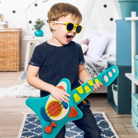 Battat – Toy Guitar For Toddlers, Kids, Children –With Songbook – Acoustic, Electric, And Song Modes – Lil' Rocker – 2+ Years