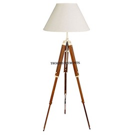 Thor Classical Designer Marine Tripod Floor Lamp Retro Vintage Wooden Tripod Lamp (Lamp Shade is not Included) Rustic Vintage Home Decor Gifts