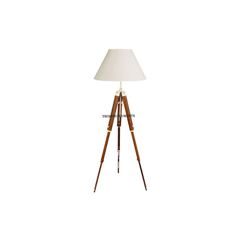 Thor Classical Designer Marine Tripod Floor Lamp Retro Vintage Wooden