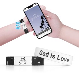 Christian Daily Bible Verse Bracelets: NFC Scan Wearable Wristbands Christian Bracelet for Men Women - Daily Bible Verse Bracelet Scripture Bracelets with Bible Verses Jesus Bracelets Gifts for Men