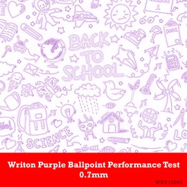 Writon Retractable Purple Ballpoint Pens - 24-Pack Writing Pens - Comfortable Grip - 0.7mm Fine Point for Smooth Writing - Fast-Drying Ink Pen - Ball Point Pens - Modern School, Office Supplies
