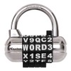 Master Lock Padlock, Set Your Own WORD Combination Lock, 2-1/2 in. Wide, Black, 1534DBLK