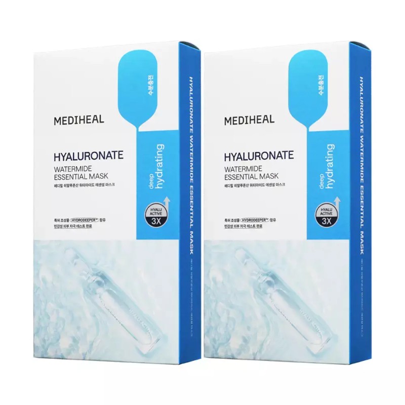 Mediheal 메디힐 히알루론산 워터마이드 에센셜 마스크 10매 ,2개 Mediheal Hyaluronic