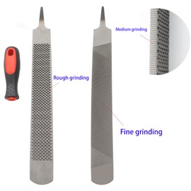 Qlvily 18 Inch Hoof Rasp, Horseshoe File with Rubber Handle, Carbon Steel Farrier File Tool, Suitable for Horse/Goat/Cow/Donkey/Animal Hooves, Strong