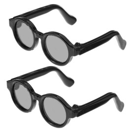 BESPORTBLE 2 Pairs Doll Glasses Accessories Stylish for Doll Dress Up for Crafting and Cosplay Decorative Frames for Bjd