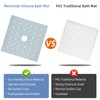 Shower Mat Non Slip Silicone Soft Odorless Bathtub Mat Non