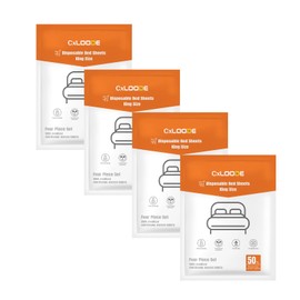 CxLoode 4 Pack Disposable Bed Sheets King Size, Travel Sheet for Hotel with Quilt Cover and Pillowcase, Bedding for Travel Hotel Hospital