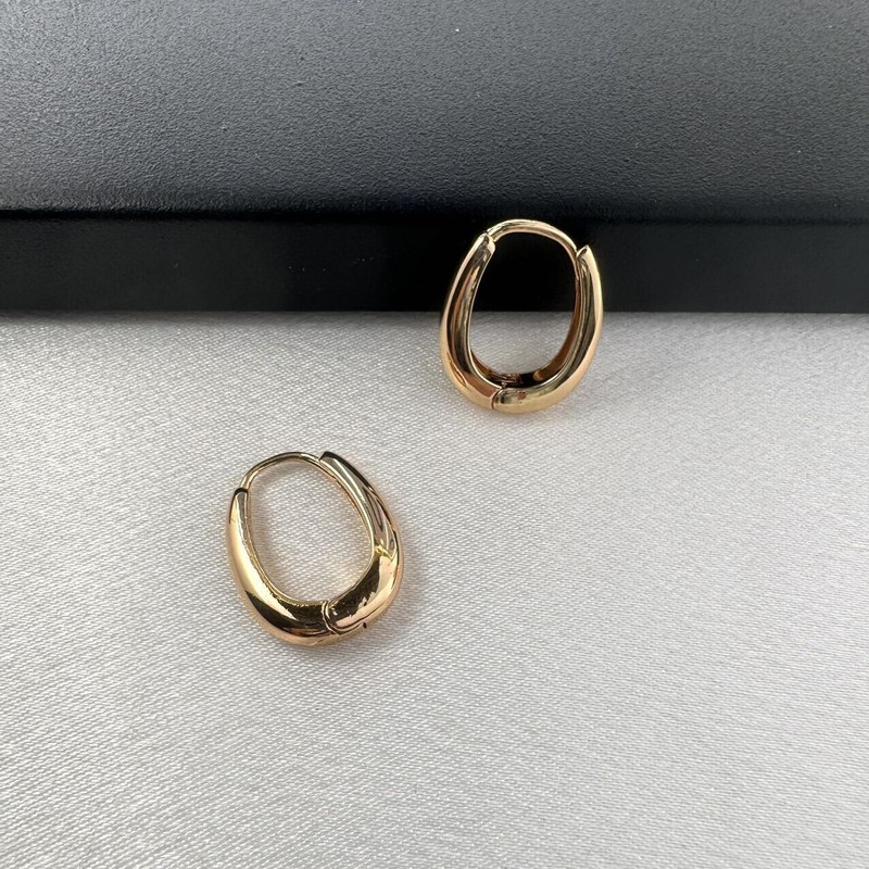 Unbranded Small Oval Gold Hoop Earrings for Women