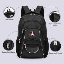 New York XPress Large Travel Backpack,Carrt on Bussiness Backpack Waterproof Expandable Airplane Approved Weekender Bag for Man Women Black