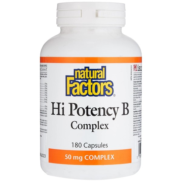 Natural Factors Hi Potency B Complex, 180 CT