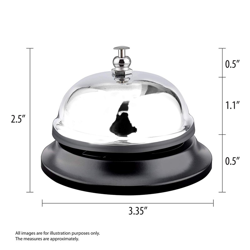 Call Bell Chrome Finish. Hand front desk ringing bell service
