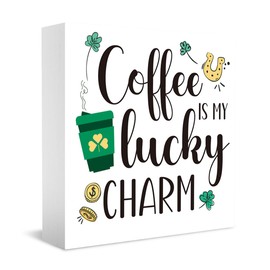St Patricks Day Decorations Irish Blessing Gifts St. Patrick's Day Decor Irish Decor Green Shamrock Sign St Patricks Day Coffee Bar Decor Shamrock Gifts Home Farmhouse Sign Spring Decor 5 X 5 Inches