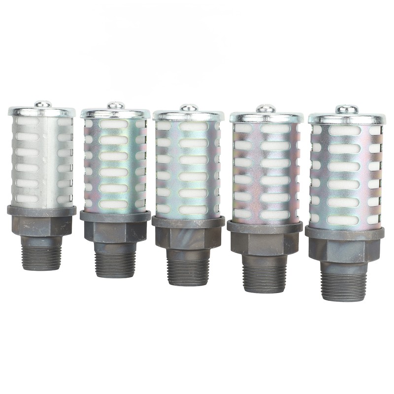 5Pcs Pneumatic Air Compressor Muffler High Pressure Resistant Air Exhaust